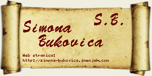 Simona Bukovica vizit kartica